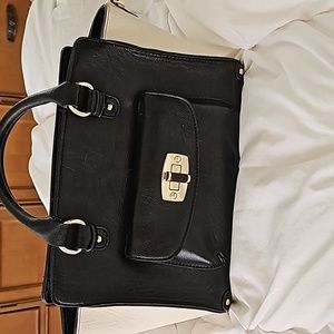 Black and cream Merona handbag